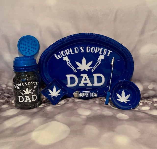 Dopest Dad Rolling Tray Set